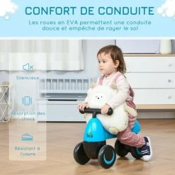 DRAISIENNE VÉLO ENFANT 4 ROUES EVA SELLE GUIDON ERGONOMIQUE BLEU NOIR -VÉLOS VTT Soldes draisienne velo enfant 4 roues eva selle guidon ergonomique bleu noir 3 600x600 1