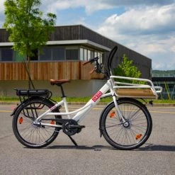 VÉLO CARGO COMPACT ÉLECTRIQUE - FAMILÉÖ 7 VITESSES BLANC -VÉLOS VTT Soldes velo cargo compact electrique famileo 7 vitesses blanc 3 600x600 1