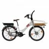 VÉLO CARGO COMPACT ÉLECTRIQUE - FAMILÉÖ 7 VITESSES BLANC -VÉLOS VTT Soldes velo cargo compact electrique famileo 7 vitesses blanc 600x600 1