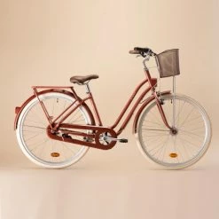 VELO DE VILLE ELOPS 540 CADRE BAS ROUGE BRIQUE -VÉLOS VTT Soldes velo de ville elops 540 cadre bas rouge brique 5 600x600 1