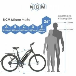 VÉLO ELECTRIQUE TREKKING NCM MILANO PLUS - 250W, BATTERIE 48V 16AH -VÉLOS VTT Soldes velo electrique trekking ncm milano plus 250w batterie 48v 16ah 4 600x600 1